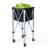 Foldable Tennis Ball Hopper Cart with Wheels Holds 150 Balls Aluminum Frame