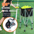 Foldable Tennis Ball Hopper, Holds 150 Tennis Balls, Lightweight Aluminum Alloy Tennis Ball Basket Cart with Wheels, Removable Bag, Carry Bag, Portable Sports Teaching Cart for Tennis Player