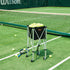Foldable Tennis Ball Hopper, Holds 150 Tennis Balls, Lightweight Aluminum Alloy Tennis Ball Basket Cart with Wheels, Removable Bag, Carry Bag, Portable Sports Teaching Cart for Tennis Player