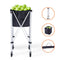 Foldable Tennis Ball Hopper Cart Holds 180 Balls Aluminum with Wheels