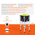 Foldable Tennis Ball Hopper Cart Holds 180 Balls Aluminum with Wheels