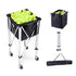 Foldable Tennis Ball Hopper Cart Holds 180 Balls Aluminum with Wheels
