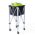 Foldable Tennis Ball Hopper Cart Holds 180 Balls Aluminum with Wheels