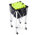 Foldable Tennis Ball Hopper Cart Holds 180 Balls Aluminum with Wheels