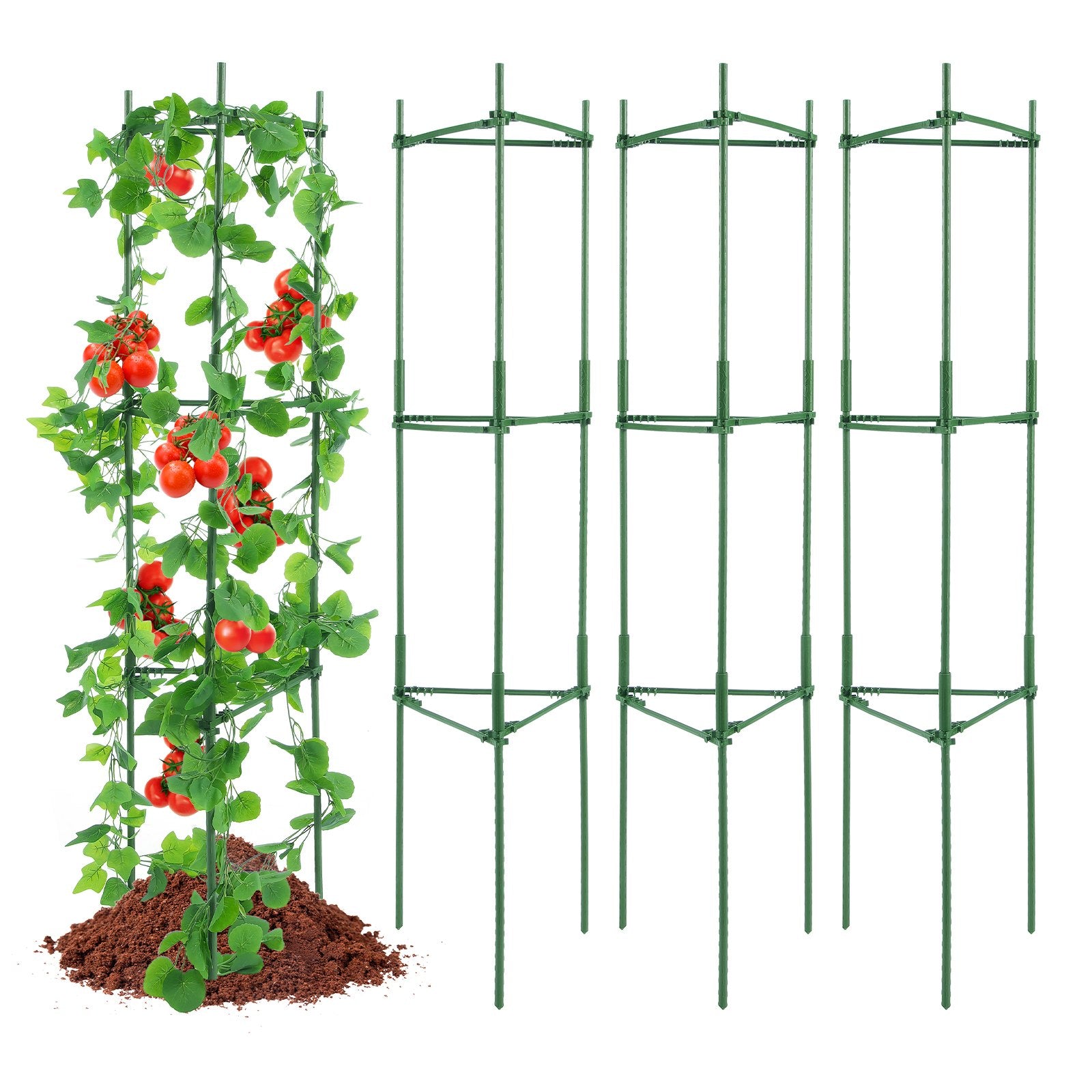 4 Packs Tomato Cages for Garden 1620 mm Tomato Plant Stakes Support Cage