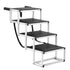 Dog Stair for Cars 4-step Folding Dog Steps Aluminum Loads up to 150 lbs, Foldable 24-25.4 in Adjustable Height