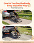 Dog Stairs for Car, 4 Steps Extra Wide Foldable Dog Ramp for Large Dogs with Non-Slip Surface, Portable Lightweight Pet Stairs Ladder for Car, SUV, Truck, High Bed, Sofa, Support up to 113 kg