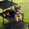 Dog Stairs for Car, 4 Steps Extra Wide Foldable Dog Ramp for Large Dogs with Non-Slip Surface, Portable Lightweight Pet Stairs Ladder for Car, SUV, Truck, High Bed, Sofa, Support up to 113 kg