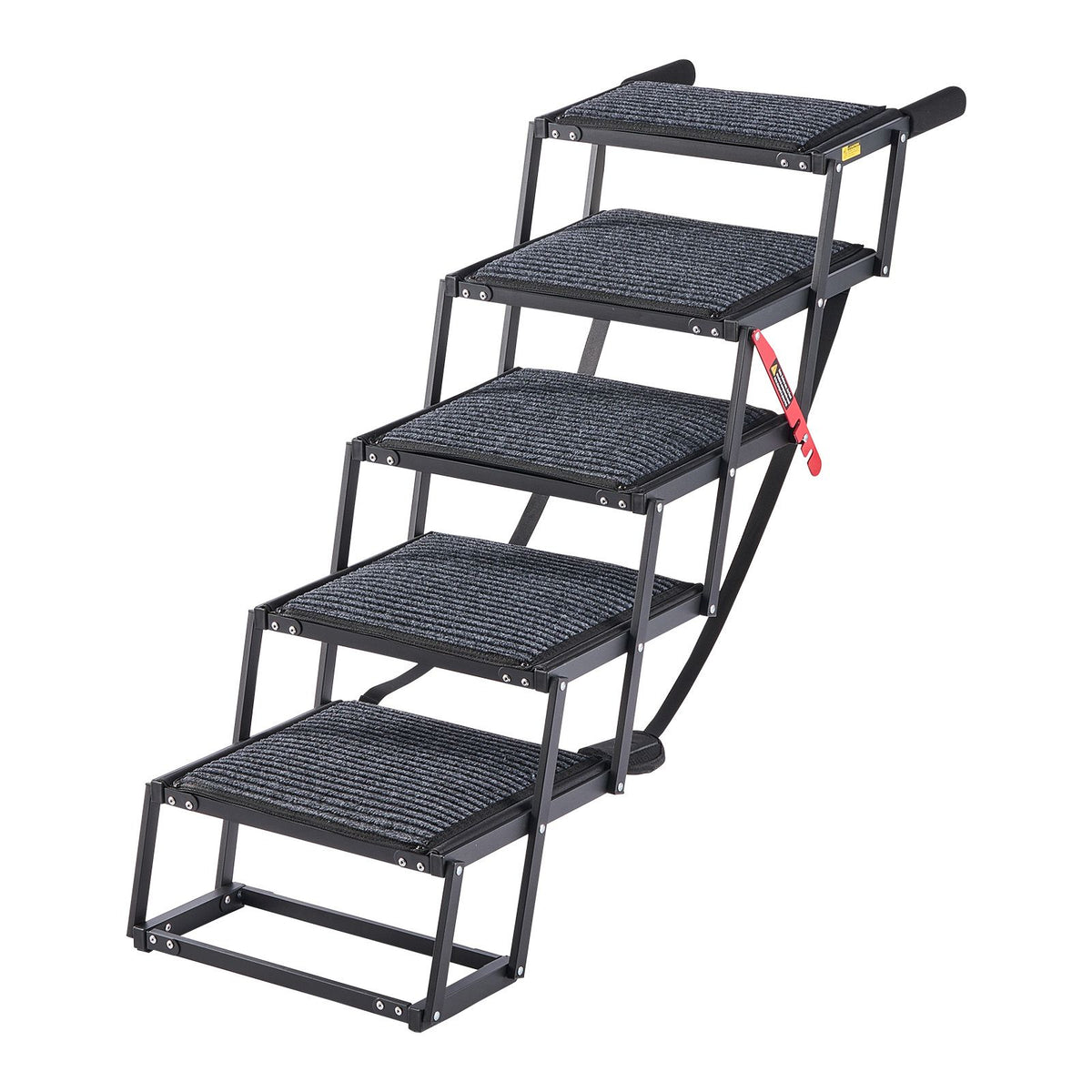 5-Step Foldable Dog Stairs for Car SUV Truck 91kg Large Pet Ramp