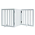 60in Foldable Freestanding Dog Gate Wooden Pet Barrier 3 Panel Indoor White