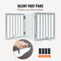60in Foldable Freestanding Dog Gate Wooden Pet Barrier 3 Panel Indoor White