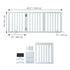 60in Foldable Freestanding Dog Gate Wooden Pet Barrier 3 Panel Indoor White