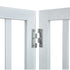 60in Foldable Freestanding Dog Gate Wooden Pet Barrier 3 Panel Indoor White
