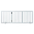60in Foldable Freestanding Dog Gate Wooden Pet Barrier 3 Panel Indoor White