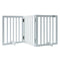 VEVOR Free Standing Dog Gate, 24" H x 60" W Freestanding Pet Gate, 3 Panels Foldable Dog Gate for Wide and Narrow Passageways, Expandable Dog Barrier with Silent Foot Support for Indoor, White