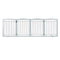 96.5in Foldable Freestanding Dog Gate Wooden Pet Barrier 4 Panel White