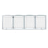 96.5in Foldable Freestanding Dog Gate Wooden Pet Barrier 4 Panel White