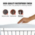 96.5in Foldable Freestanding Dog Gate Wooden Pet Barrier 4 Panel White