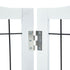 96.5in Foldable Freestanding Dog Gate Wooden Pet Barrier 4 Panel White