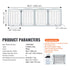 96.5in Foldable Freestanding Dog Gate Wooden Pet Barrier 4 Panel White