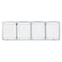 96.5in Foldable Freestanding Dog Gate Wooden Pet Barrier 4 Panel White