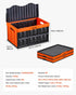 Plastic Collapsible Storage Bins with Lids, 45L 3Packs, Stackable Folding Storage Crates with Handles, Holds 20 kg Per Bin, Heavy Duty Containers, Space-Saving Baskets, for Home Organizing