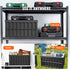 65L Collapsible Storage Bins with Lids 3 Pack Folding Stackable Crates