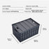 65L Collapsible Storage Bins with Lids 3 Pack Folding Stackable Crates