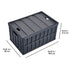 65L Collapsible Storage Bins with Lids 3 Pack Folding Stackable Crates