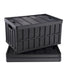 65L Collapsible Storage Bins with Lids 3 Pack Folding Stackable Crates