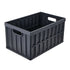 65L Collapsible Storage Bins with Lids 3 Pack Folding Stackable Crates