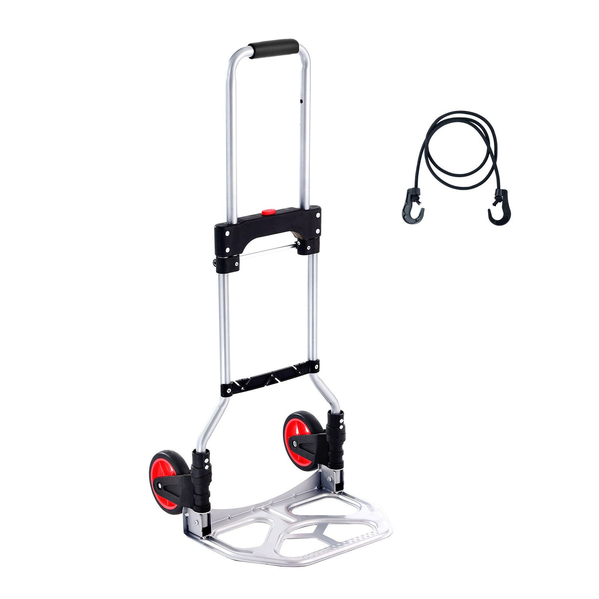 80kg Folding Hand Truck Aluminum Dolly Cart with Telescopic Handle