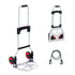 Folding Hand Truck, 80 kg Load Capacity, Aluminum Portable Cart, Convertible Hand Truck and Dolly with Telescoping Handle and Rubber Wheels, Ultra Lightweight Super Strong for Moving Warehouse