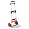 Folding Hand Truck, 140 kg Load Capacity, Aluminum Portable Cart, Convertible Hand Truck and Dolly with Telescoping Handle and PP+TPR Wheels, Ultra Lightweight Super Strong for Moving Warehouse