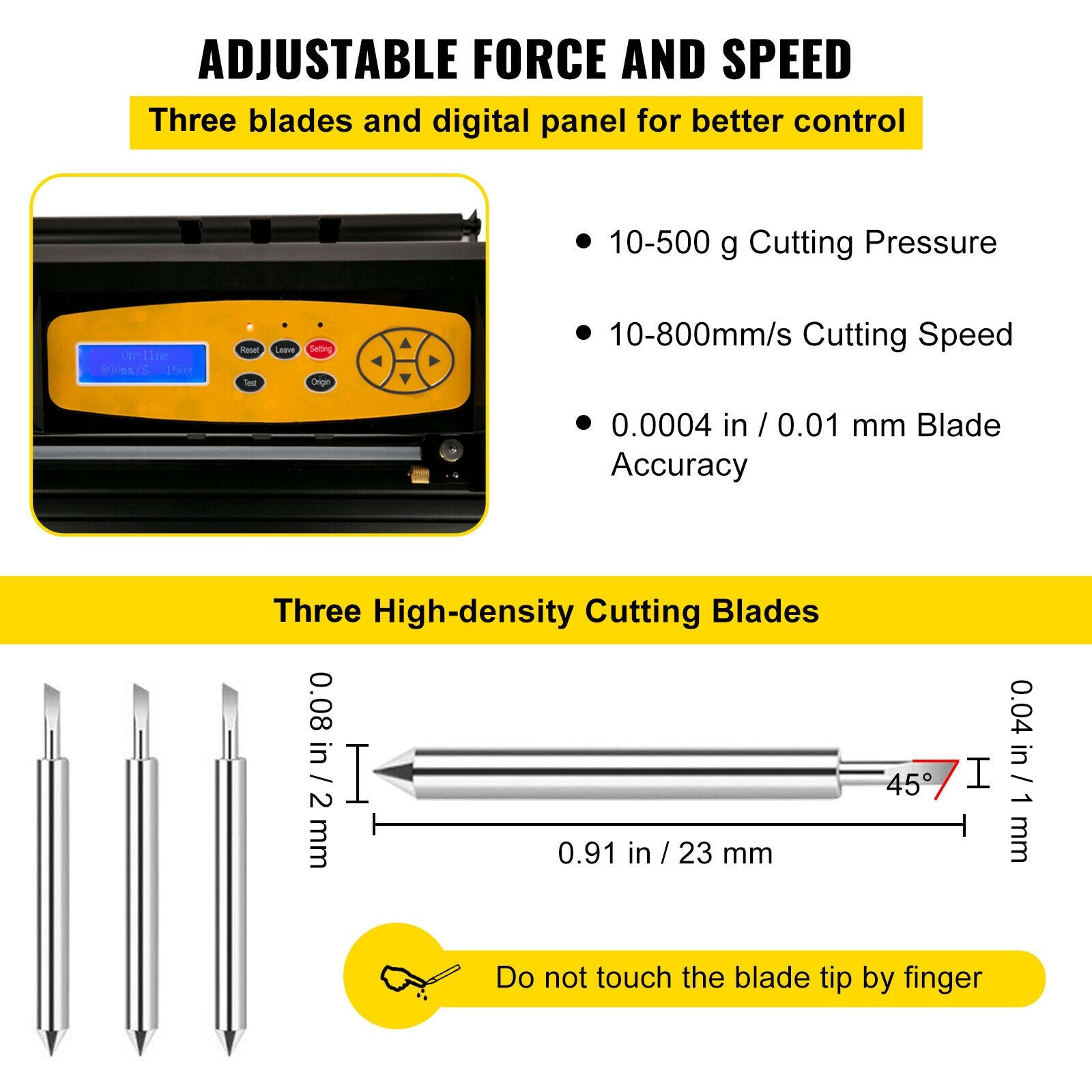 Vinyl Cutter, 28inch Paper Feed Cutting Plotter Bundle, Adjustable Force & Speed Vinyl Printer with Powerful Stepper Motors, Signmaster Software Bundle Kit Compatible with Windows System