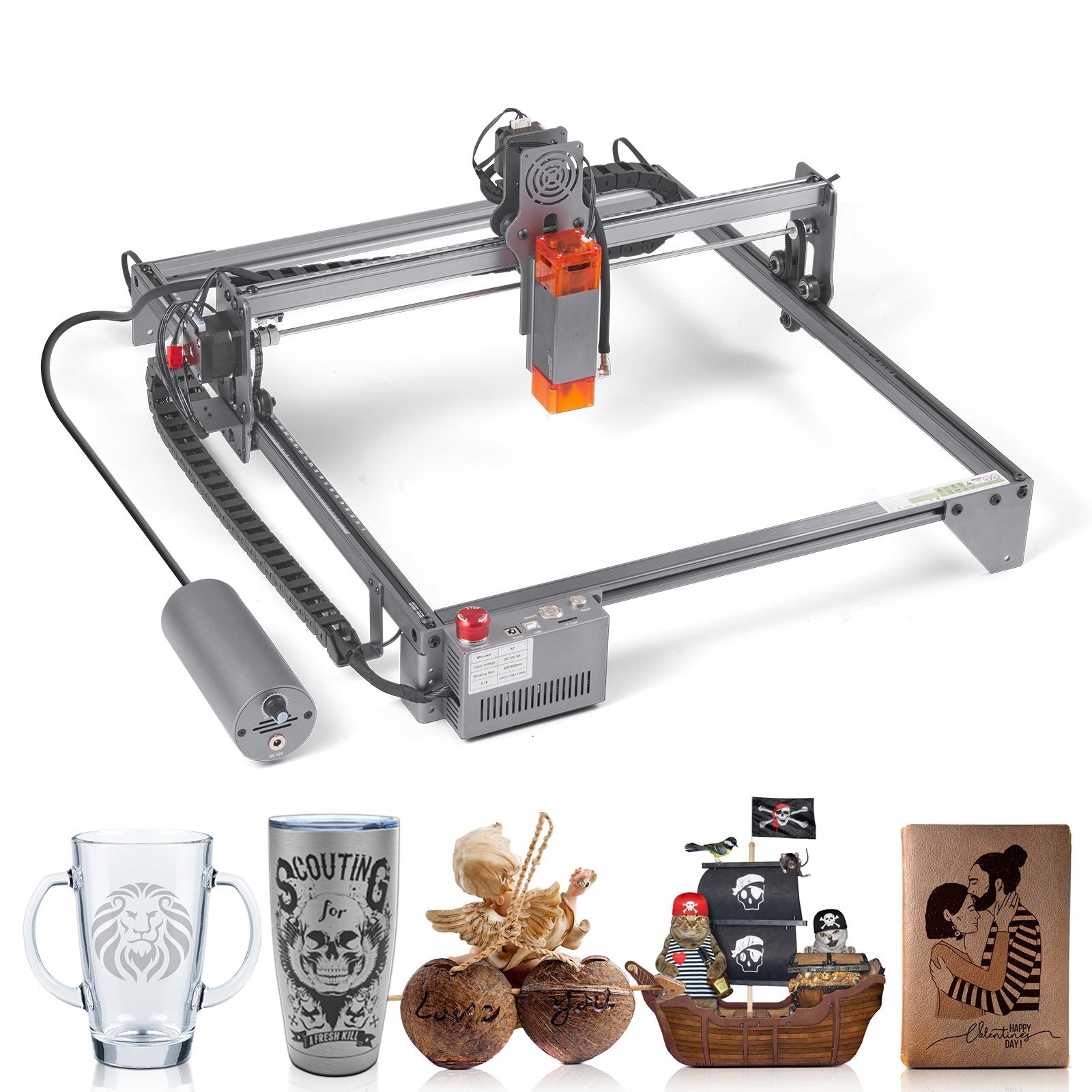 10W Laser Engraver Machine 400x400mm Laser Cutter for Wood Metal Acrylic