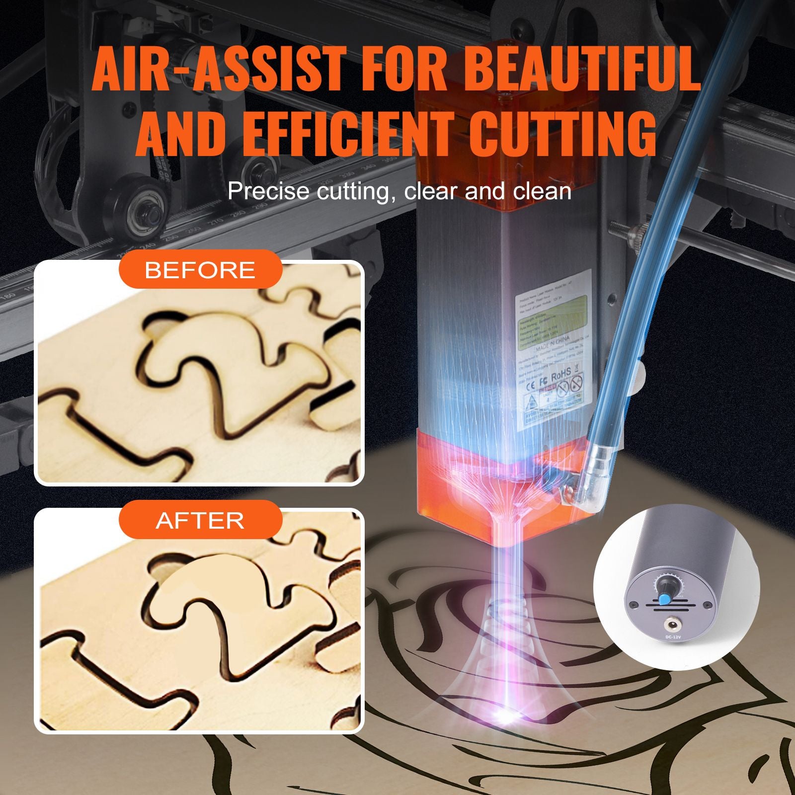10W Laser Engraver Machine 400x400mm Laser Cutter for Wood Metal Acrylic