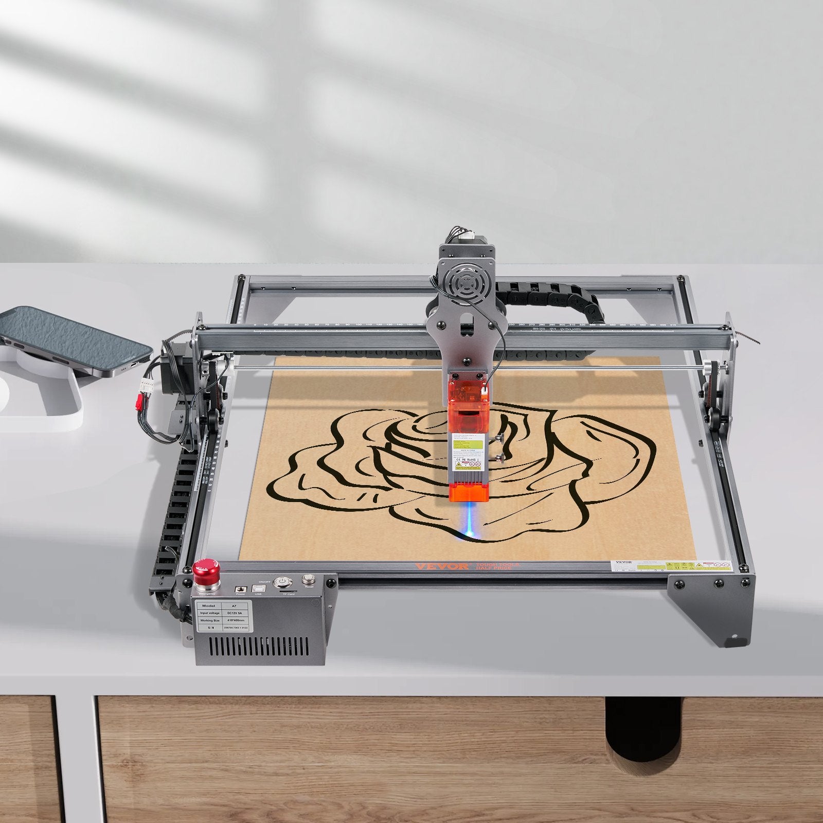 VEVOR Laser Engraver, 5W Output Laser Engraving Machine, 16.1
