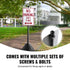 Portable Sign Post, 5 ft Cast Iron Sign Post Holder with Hard Plastic Base & Wheels,  Movable Parking Sign Stand for No Parking Street Signs, Handicap Parking Sign,  with Base, Bolts Nuts, Black