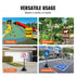 Portable Sign Post, 5 ft Cast Iron Sign Post Holder with Hard Plastic Base & Wheels,  Movable Parking Sign Stand for No Parking Street Signs, Handicap Parking Sign,  with Base, Bolts Nuts, Black