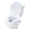 Raised Toilet Seat, 100 mm Height Raised, 136 kg Weight Capacity, Universal Toilet Seat Riser, Screw Rod Locking, with Toilet Seat, for Elderly, Handicap, Patient, Pregnant, Medical