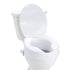 Raised Toilet Seat, 100 mm Height Raised, 136 kg Weight Capacity, Universal Toilet Seat Riser, Screw Rod Locking, with Toilet Seat, for Elderly, Handicap, Patient, Pregnant, Medical