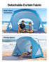 Beach Tent Sun Shelter for 6 Person, UPF 50+ Protection, Portable Sun Shade Canopy with Carrying Bag & Sand Pockets, Lightweight and Easy Setup Beach Umbrella for Family Camping Outdoor Picnic