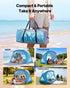 Beach Tent Sun Shelter for 6 Person, UPF 50+ Protection, Portable Sun Shade Canopy with Carrying Bag & Sand Pockets, Lightweight and Easy Setup Beach Umbrella for Family Camping Outdoor Picnic