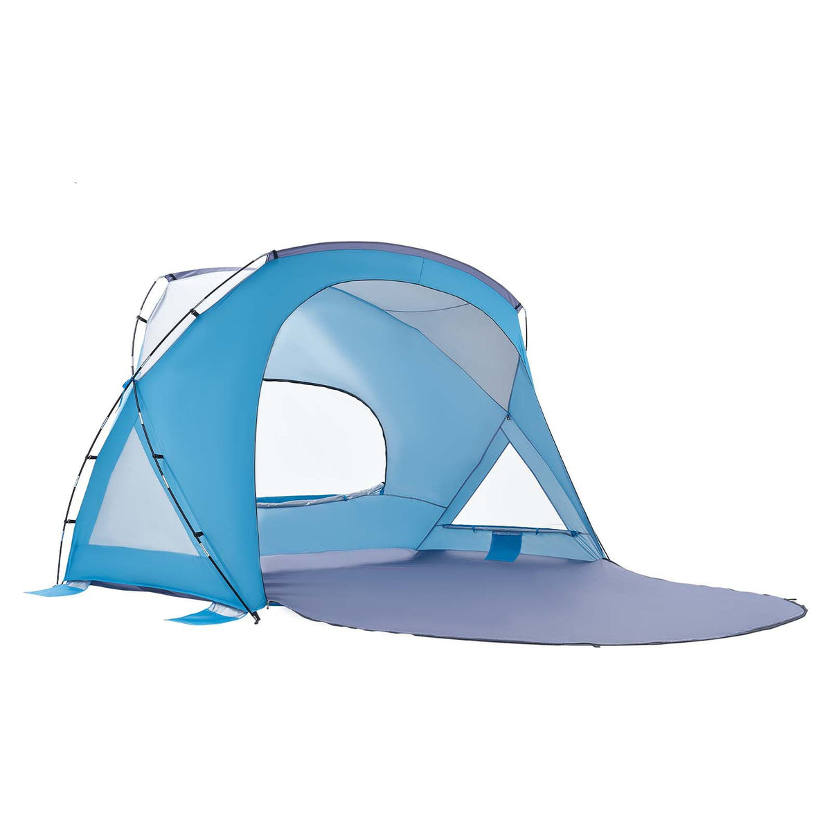 6-Person Beach Tent UPF 50+ Sun Shelter with Sandbags & Carry Bag