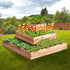 VEVOR Wooden Raised Garden Bed Planter Box 113 x 113 x 51 cm Flower Vegetable Herb