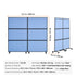 Acoustic Room Divider Partition Panel Privacy Screen 2 Pack Indigo Blue
