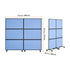 Acoustic Room Divider Partition Panel Privacy Screen 2 Pack Indigo Blue