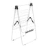 2-Tier Foldable Clothes Drying Rack with Sock Clips & 21 Drying Rods White