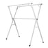 2-Tier Telescopic Clothes Drying Rack w/ 30 Windproof Holes & 2 Shoe Hooks